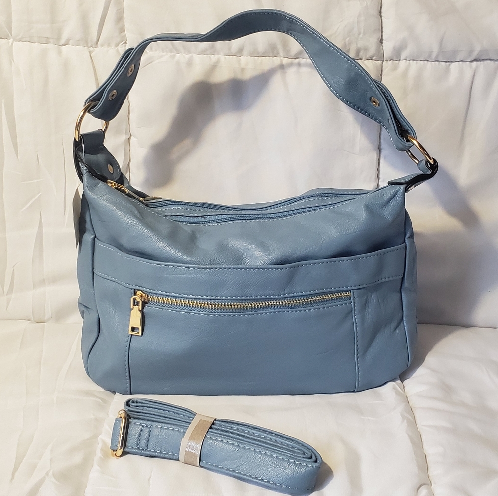 Blue Hobo Bag